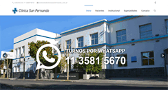Desktop Screenshot of clinicasanfernando.com.ar