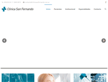 Tablet Screenshot of clinicasanfernando.com.ar
